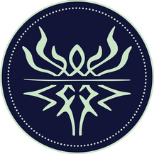 Big Bang logo with the Crest of Flames and the Crest of Blaiddyd combined together.